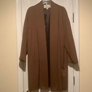Wool shawl collar coat